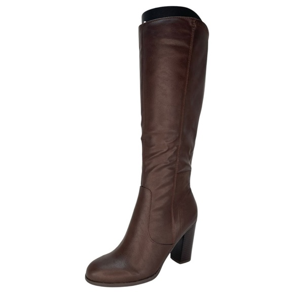 Style & Co. Addyy Chocolate Faux Leather Womens Knee High Boots Size 8M - Picture 3 of 10